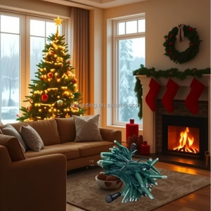 Cuerdas de luces <span class=keywords><strong>LED</strong></span> impermeables IP65 para exteriores, <span class=keywords><strong>5m</strong></span>, 10m, 20m, 30m, guirnalda de luces navideñas de hadas para decoración de árboles de parque callejero - Product Image 6