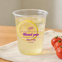 Gobelets en plastique PP en forme de U personnalisables avec logo, 14oz, 16oz, 24oz, transparents givrés, jetables, pour smoothies, boba, thé au lait, boissons froides