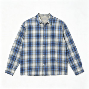 Custom Patchwork Vintage Style Single Breasted Anti-shrink Casual <strong>Shirt</strong> for Men Autumn Relaxed Fit Breathable Yarn Dyed ODM - Product Image 1