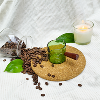 Mini tasses à mesurer écologiques en verre borosilicate de 75 ml avec double bec verseur et poignée en bois pour barista – En stock