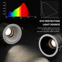 Spot LED encastré pour plafond, petit format 15W, cadre rond, lampe de plafond LED 220V, spot néon