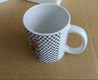 Tazas de alta calidad, personalizables, gratis, mapa de la bandera de Palestina con logotipo impreso, taza de café con impresión por sublimación para regalo promocional.