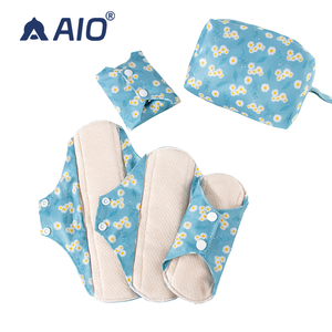 Kit de soins <span class=keywords><strong>post</strong></span>-<span class=keywords><strong>partum</strong></span>, serviettes menstruelles réutilisables, coussinets de maternité en coton biologique, sous-vêtements pour filles, tissu Pul, serviettes hygiéniques pour femmes - Product Image 1