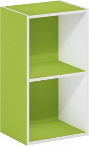Moderna librería de madera <span class=keywords><strong>verde</strong></span> de 5 cubos, muebles de sala de estar con estilo de panel para uso doméstico - Product Image 2