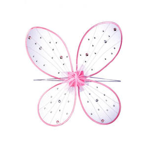 ALA TRASPARENTE IN VELLUTO ROSA CON GEMME 58X52CM - Product Image 1