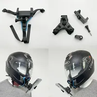 Kits 5-en-1 : Support de mentonnière rotatif pour casque de moto et sangle de téléphone portable pour GoPro Hero 13 12 DJI Osmo Action Insta360 X5 X4