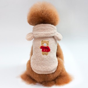 Certificat OEKO BSCI, nouveau sweat à capuche <span class=keywords><strong>en</strong></span> polaire pour chien, vêtements d'hiver chauds pour animaux de compagnie avec oreilles, <span class=keywords><strong>pull</strong></span> <span class=keywords><strong>en</strong></span> peluche doux pour chiots, pour petits chiens - Product Image 2
