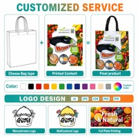 Sac à provisions non tissé recyclé écologique réutilisable personnalisé avec logo personnalisé