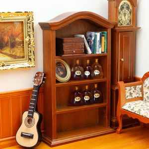 Muebles en Miniatura para Casa de Muñecas a Escala 1:12, Mueble Retro con Tapa Arqueada para <span class=keywords><strong>Libros</strong></span> - Product Image 3