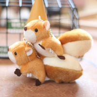 Pendentif en peluche écureuil à grosse queue, adorable et populaire sur internet, breloque de sac de dessin animé, jouet en peluche imprimé en typographie, pour mariage et anniversaire