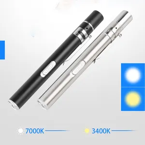 Toptan Penlight hemşire doktor Led Mini şarj edilebilir hemşirelik çift tıbbi kalem ışık