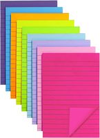 4x6 po mignon auto-adhésif magnétique feuilles mobiles bloc-notes 8 couleurs pour bureau maison école réunion écriture papeterie