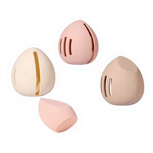 Sac de rangement anti-poussière et respirant pour éponge de maquillage B21 en silicone, option logo personnalisé, outils de beauté portables, vente chaude - Product Image 1