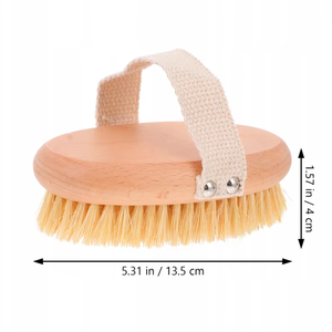 Cepillo de masaje corporal seco de madera natural con cerdas de cobre, depurador largo seco y húmedo para celulitis, cara y piel para baño, uso doméstico - Product Image 5