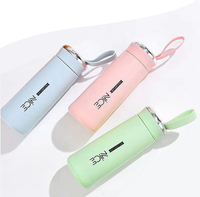 Bouteille d'eau en verre à double paroi colorée 400 ml, écologique, couleurs personnalisées, cadeau promotionnel, vente chaude