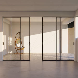 Portes coulissantes en aluminium EBON Houses, intérieur en acier, entrée suspendue, porte en verre <span class=keywords><strong>à</strong></span> ouverture par poussée, aluminium - Product Image 5