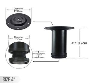 Metal Heavy Duty Furniture <b>Legs</b> <b>Adjustable</b> Durable <b>Legs</b> for Office Desk Coffee <b>Table</b> - Product Image 6