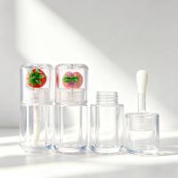 Tubes de brillant à lèvres vides de 4 ml avec couvercle motif fruits, tubes de baume à lèvres, flacons de brillant à lèvres transparents, tubes mignons motif fruits