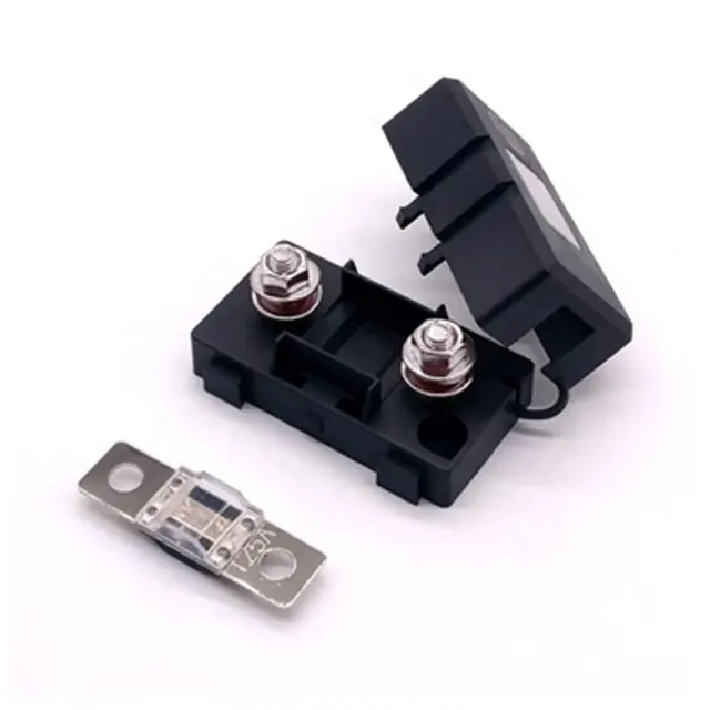 20A 40A 60A 80A ANS Bolt Fork Fuse Holder Inline Automotive Panel Mount MIDI Fuse Holder Box Block With Cover