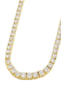 Collar de cadena de tenis con diamantes cultivados en laboratorio, corte brillante redondo, chapado en oro de 14k, joyería de lujo estilo hip hop - Product Image 5