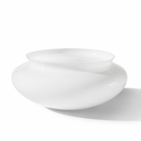 Abat-jour en verre sodocalcique soufflé à la main, blanc laiteux, diffuseur de lumière pour plafonnier encastré