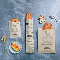 Sac en papier kraft SOS personnalisé pour gâteaux, cupcakes, desserts, muffins, cheesecakes à emporter, logo imprimé sur papier kraft