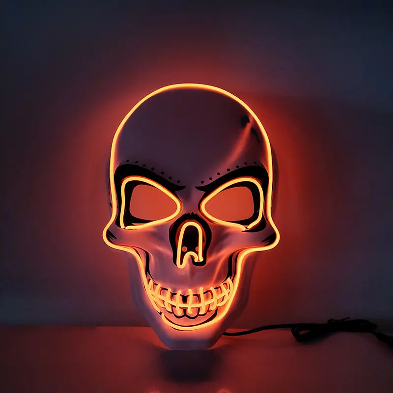 Máscara de luz LED Nicro Terror luminosa para disfraz digital adulto Halloween Helloween máscara programable máscara de disfraz