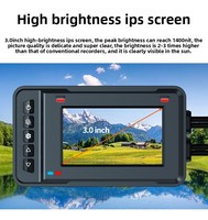 Kamera dasbor sepeda motor lensa ganda, kamera Dash sepeda motor layar Full HD 1080P dengan GPS WiFi tahan air depan belakang perekam DVR