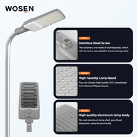 Lampadaire LED extérieur haute puissance étanche IP65 pour route avec tension AC