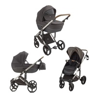 Kidilo Poussette pour bébé pliable et légère pour les nouveau-nés Paysage haut pouvant s'asseoir et s'allonger pour les enfants transfrontaliers avec deux sièges