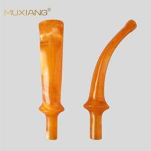 Muxiang Amber Acrylic Pipe Mouthpiece Straight Type Durable Classic Smoking Pipe Accessory - Product Image 2