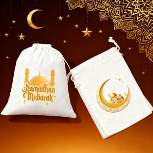 Sacchetti Regalo con Cordoncino per Eid Realizzati in Materiale Riciclabile, Perfetti per Riempire con Dolci Come Bomboniere per Ramadan e Decorazioni per Feste di Matrimonio - Product Image 2