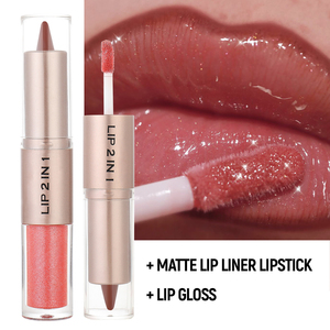 Dual-đã kết thúc 2-in-1 kem son môi nhãn hiệu riêng lỏng Lip Gloss Matte Son môi gương lâu dài không thấm nước Tinted Lip Balm - Product Image 2