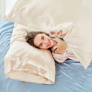 Taie d'oreiller soyeuse 22momme taie d'oreiller en soie de mûrier queen size king size grade 6A certification oeko tex soie de mûrier - Product Image 1