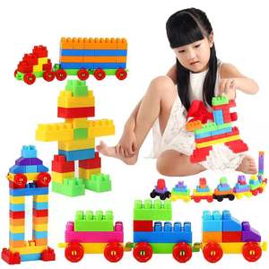 Nhà Máy Outlet Khối Toddler Đồ Chơi Cảm Giác Đồ Chơi Deluxe Xây Dựng Túi, Với 150 Miếng Và Hộp Lưu Trữ, Toddler Khối Đồ Chơi - Product Image 2