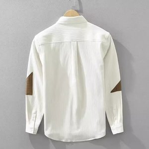 Camisa de Bloques de Color Estilo Japonés para <span class=keywords><strong>Hombre</strong></span>, Top Casual Versátil con Estética Literaria, Unisex, Drop Shipping Disponible - Product Image 3