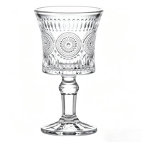 Verre à liqueur sculpté de style européen vintage en verre sodocalcique, verre à shot, verre à dessert, verre à vin, coupe à Baijiu, spiritueux importés