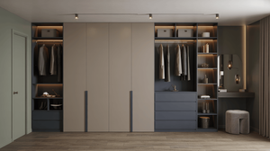 خزانة ملابس فاخرة مدمجة لغرفة النوم بحجم مخصص مناسبة لمختلف أبعاد الغرف خزانة ملابس عالية اللمعان - Product Image 6