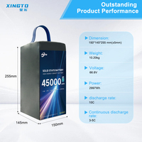 Batterie semi-solide Xingto 18S 14S 44/45Ah, cellule 400Wh/kg, haute densité énergétique, taux de décharge 10C, 1000 cycles, pack