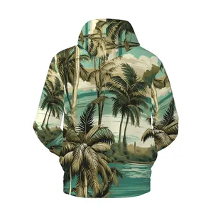 Sudadera con capucha personalizada para hombre con bolsillos con cremallera, bordado 3D antiarrugas y anticontracción y serigrafía, talla XL - Product Image 3