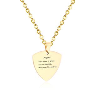 Collier avec pendentif lettre personnalisable en acier inoxydable plaqué or 18 carats, bijoux de mode de haute qualité pour femmes - Product Image 5