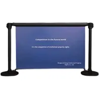 Barrière de délimitation télescopique de 1,0 m pour événements, avec sangle d'isolation pour cinéma, poteau de clôture publicitaire personnalisé pour files d'attente extérieures, modèle F1