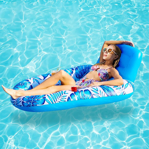 Parc aquatique Sports Lac Flotteur Flottant Natation Jouer Jeu Drainage Porte-gobelet Pince Net Air Gonflable Piscine Chaise Longue - Product Image 5