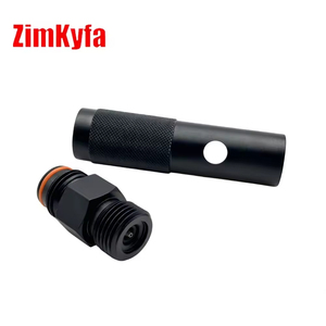 Adaptador de Cartucho de CO2 de Cambio Rápido Zimakyfa de 12g, Aleación de Aluminio Negra (QPJT-G1/2) para Tanque de CO2 con Rosca G1/2-14 - Product Image 4