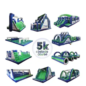 Comercial 5K obstáculo inflável curso corrida competitiva jogo para adultos