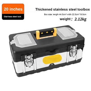 Caja de Herramientas de Acero Inoxidable Reforzada, Portátil, de Alta Resistencia, para Uso Doméstico, de 14/17/19 Pulgadas, Personalizada, Profesional, al Por Mayor, a Bajo Precio - Product Image 4