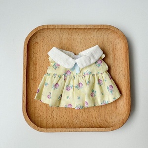 Robe de poupée en coton à imprimé floral, col blanc, 17 cm, robe de style occidental pour poupées en peluche - Product Image 6