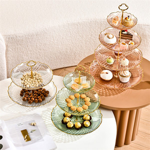 Elegant 2 3 4 Tier Option Acrylic Dessert Cake Stand with Gold Handle for Weddings Parties Afternoon Tea Decoration - Product Image 6