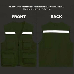Customized Mesh Reflective Vest Jacket <b>Work</b> <b>Clothes</b> Shirt <b>Construction</b> Clothing Safety <b>Work</b> Reflective Vest With Pocket Logo - Product Image 4