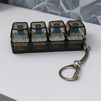 Porte-clés LED mécanique avec capuchon de touche de clavier, jouet anti-stress à pression, pour soulager le stress